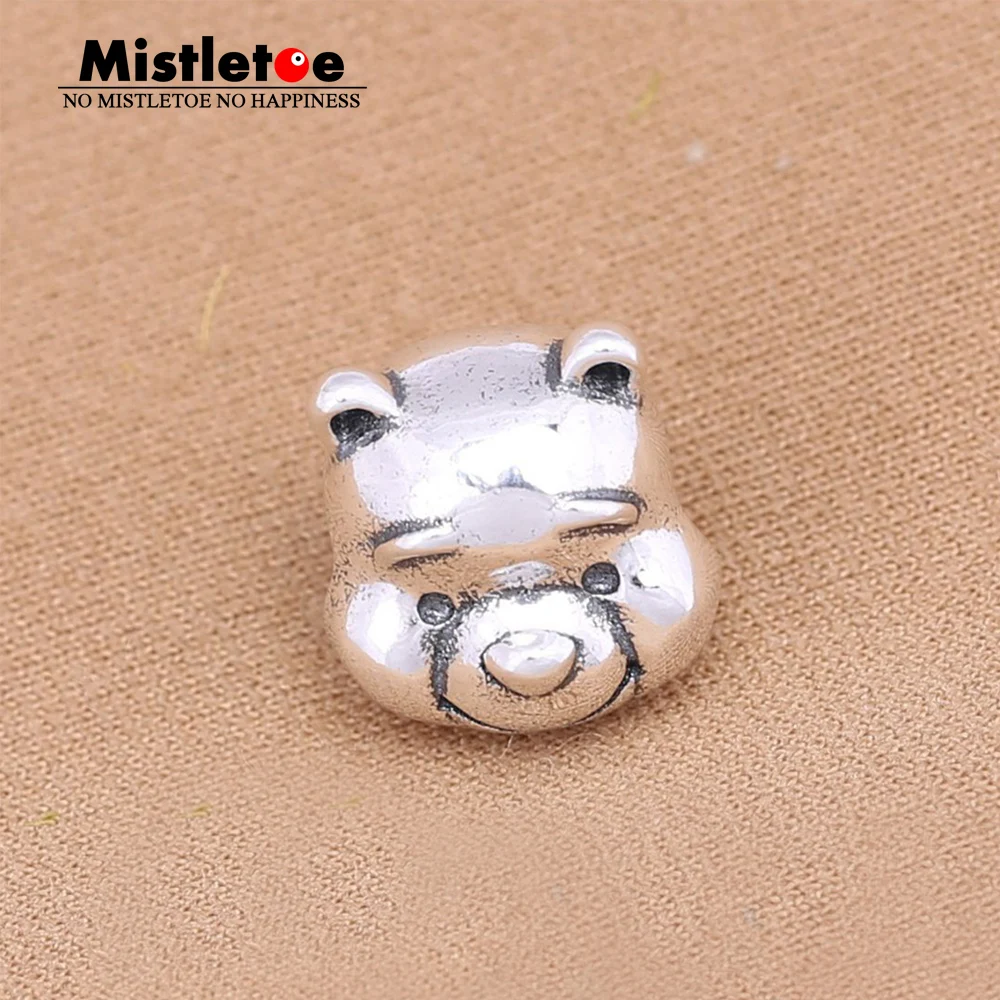 Original Authentic 925 Sterling Silver Animal Bear Charms Beads Fit European Bracelets Jewelry