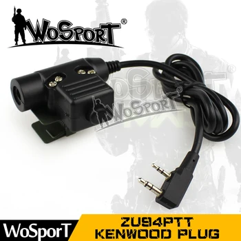 

WoSporT Tactical U94 PTT Plug for Z-Tactical Bowman Elite II Military Headset PTT For Kenwood Radio