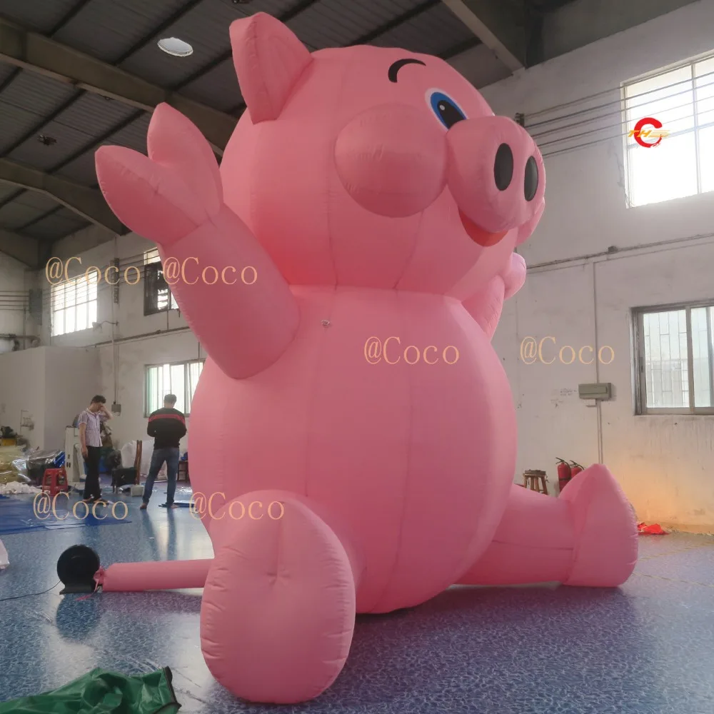 free air ship to door,Giant advertising cute inflatable cartoon pink