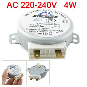 Uxcell Горячая 1 шт. AC 220-240V 4RPM 4W CW/CCW вращающийся механизм микроволновой печи синхронный двигатель