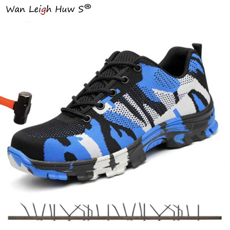 Construction Men's Breathable Outdoor Plus Size Steel Toe Cap Work Boots Shoes Men Camouflage Puncture Proof Safety Shoes Construction Men's Breathable Outdoor Plus Size Steel Toe Cap Work Boots Shoes Men Camouflage Puncture Proof Safety Shoes