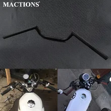 Руль мотоцикла 7/" 22 мм черный/хромированная Ручка Бар круизер Чоппер кафе гонщик для Harley для Honda Для Yamaha рукоятки