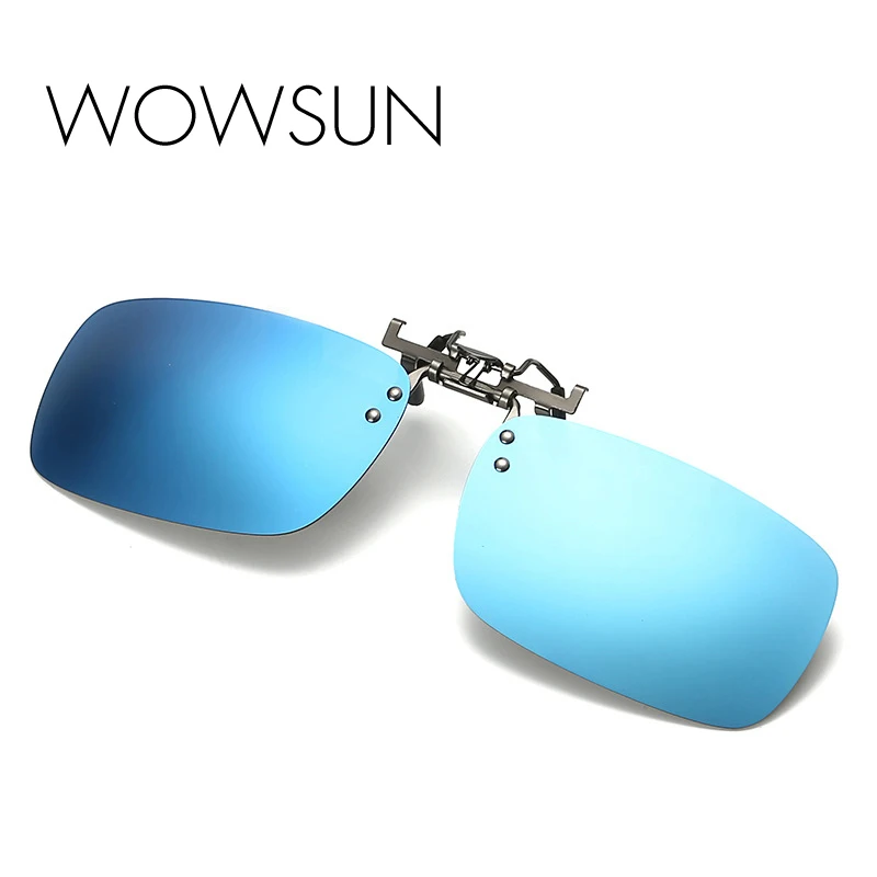 WOWSUN Rimless Polarized Sunglasses Men New Fashion Flip