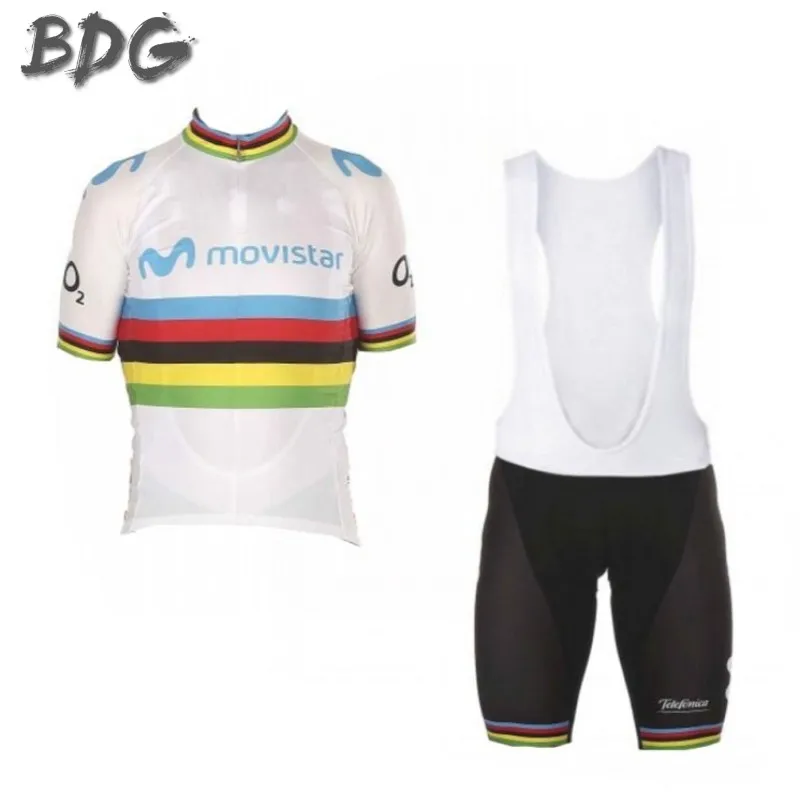 

2018 new world champion Alejandro Valverde cycling jersey kits breathable racing bike cloth Ropa Ciclismo maillot GEL PAD