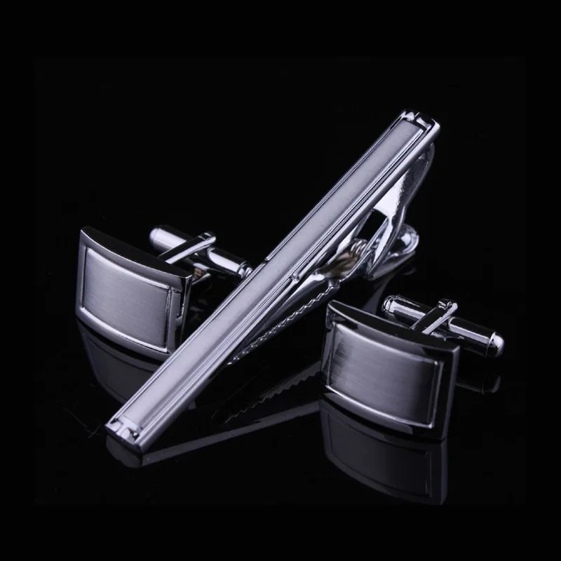 mens tie clip and cufflinks