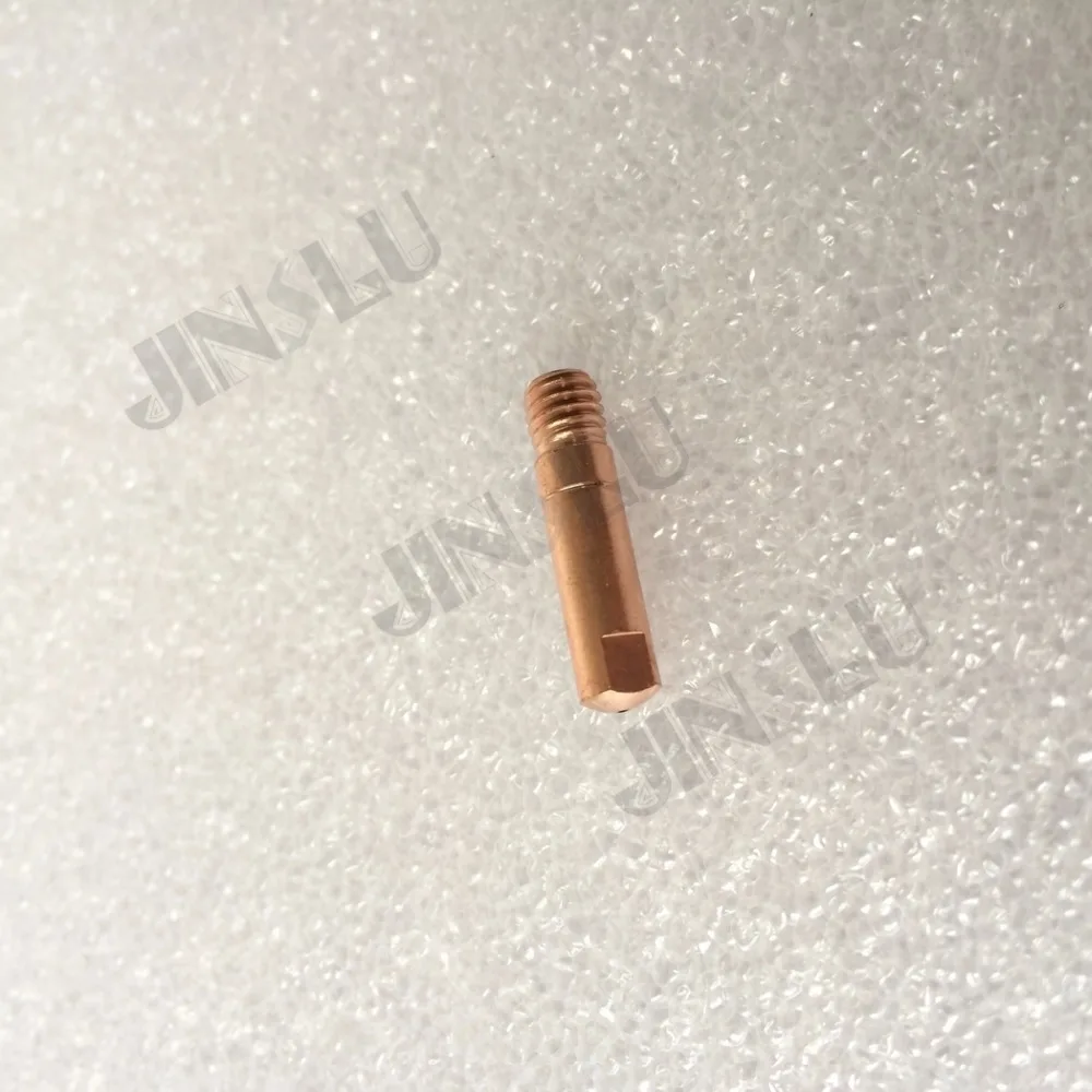 Free shipping E-Cu M6*25 0.6mm 140.0008 20pcs 15AK welding contact tip for mig torch consumables | Инструменты