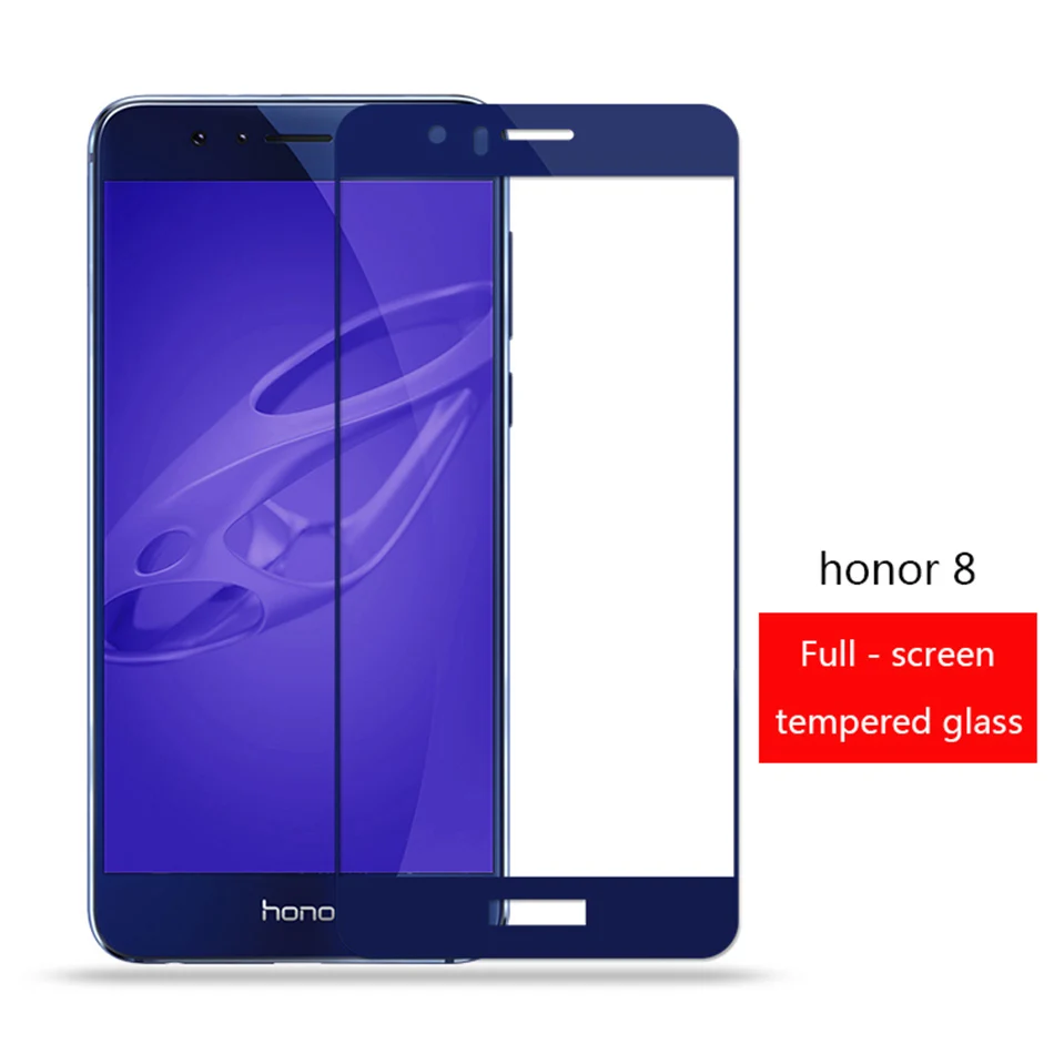 NFH 3D Премиум Закаленное стекло для huawei Honor 8 Защитная пленка для экрана чехол для Honor 8 стеклянная пленка полное покрытие стекло - Цвет: Blue