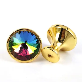 

Colorful Crystal Diamond Door Knob Drawer Cabinet Kitchen Handle Cupboard Wardrobe Pull Handle 30mm Drawer Knob
