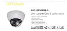 Free Shipping DAHUA CCTV Security Camera 2MP Starlight HDCVI IR Dome Camera IP67 IK10 without Logo