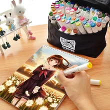 Superior30/40/60/80 Цвета двойной головкой маркер для рисования ручка жирной алкогольных маркер для рисования кисть товары для рукоделия для анимации Manga нарисовать