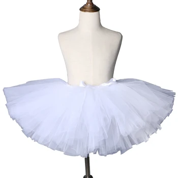 

Pure White Tutu Skirt Fluffy Children Tulle Skirt Girls Dance Ballet Pettiskirt Snowman Tutu Baby Kids Birthday Party Skirt 1-14