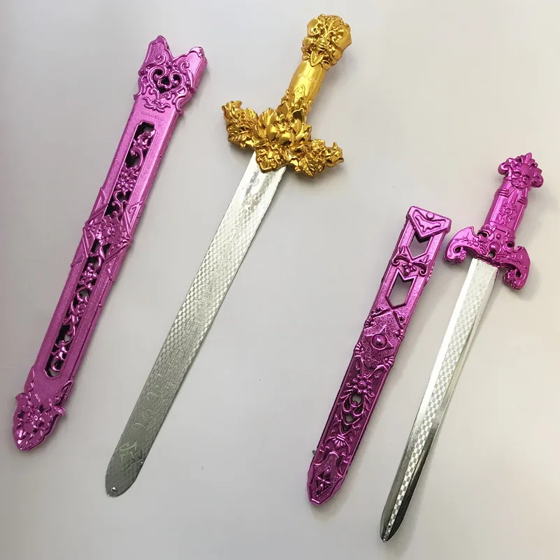 1 pc 40cm Electroplating Plastic Swords Toy Promotional Birthday Party