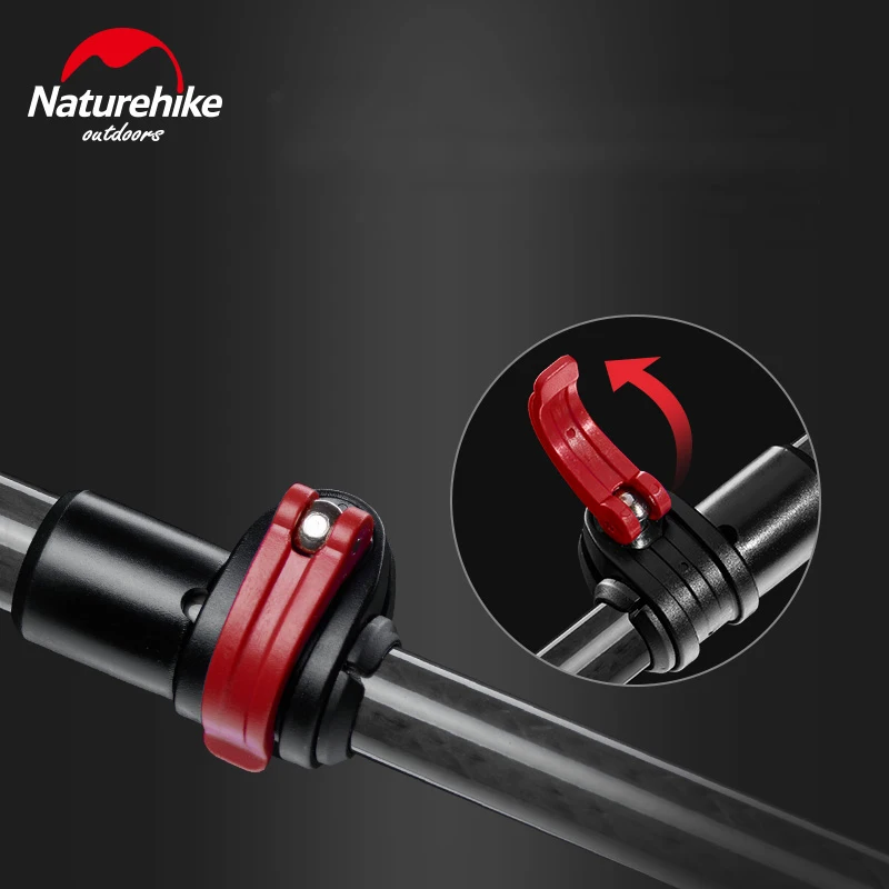 135g de Fibra de Carbono Naturehike Peso Leve Bloqueio Externo Trekking Pole 3 Seção Portátil Escalada Andando Prata Prêmio Vara Mod. 1260373 25 Esporte e Lazer