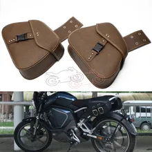 1pair Motorcycle Retro Old School PU Leather Saddlebag Saddle Bag Luggage Bag Tool Bags Universal For Harley Honda Kawasaki motorcycle saddlebag pu leather left saddle bag sissy bar bags storage tool pouch universal for honda shadow yamaha kawasaki