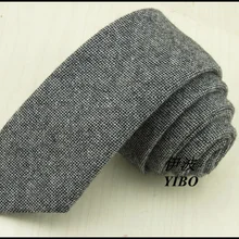 Мужской темно-серый шерстяной галстук в мелкий горошек, в сетку, дизайн 6,5 см, корейский стиль, первоклассный модный галстук из бутика