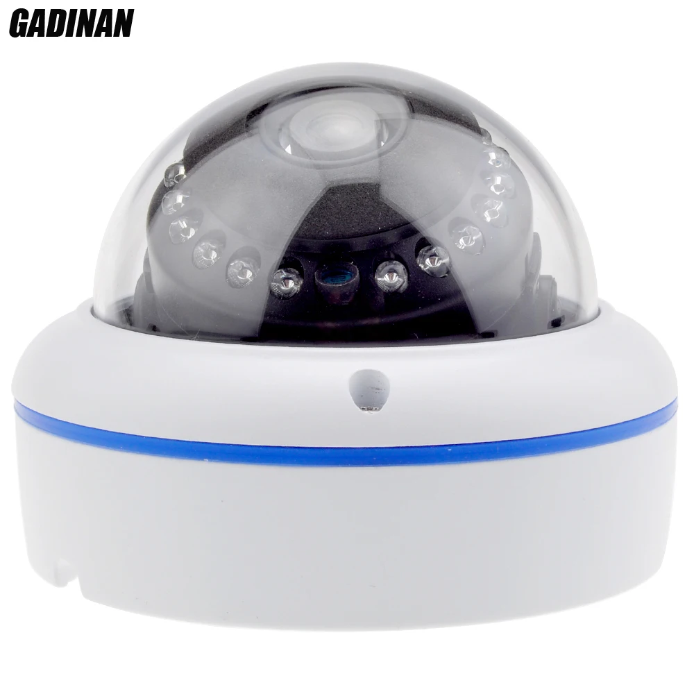  GADINAN PoE IP Camera H.265 2MP 1080P Vandal Proof Metal Dome Camera HI3516D+1/2.7'' AR0237 ONVIF IP Camera Standard PoE 48V 