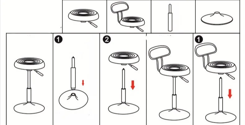 Мода вращающаяся подъемная балка стул 3 цвета опционально