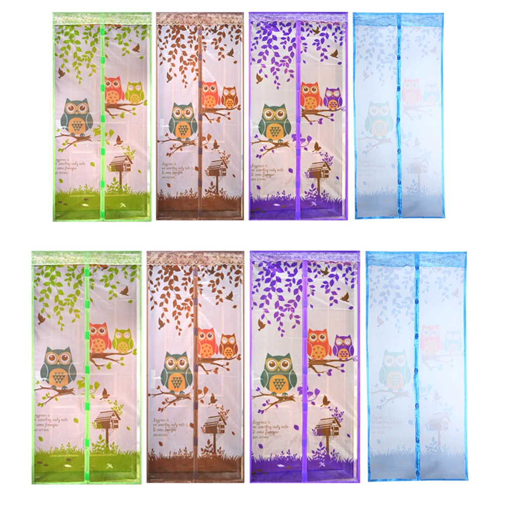 

4 Color Curtain Anti Mosquito Magnetic Tulle Shower Curtain Automatic Closing Door Screen Summer Style Mesh Net 90/100 x 210 CM