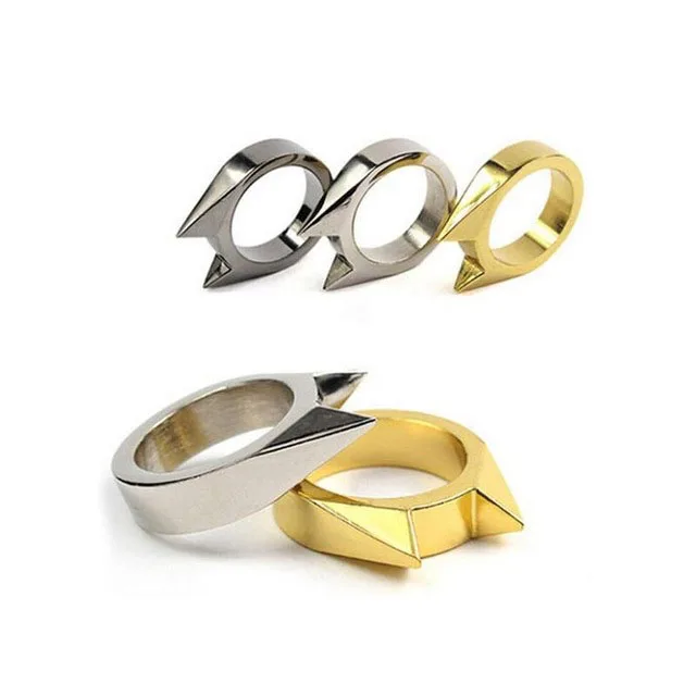 

1pc Defense Finger Ring Self Defense Security Protection Mini Self-Defens Ring - Random Color