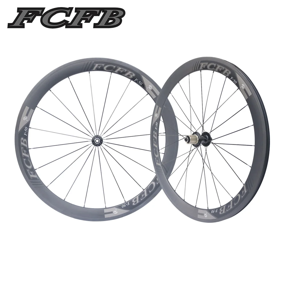 

2017 new FCFB 700C 23mm 50mm Clincher UD matt Road Bike Carbon Wheels Fastace RA209 Carbon Bicycle Wheelset ems shipping
