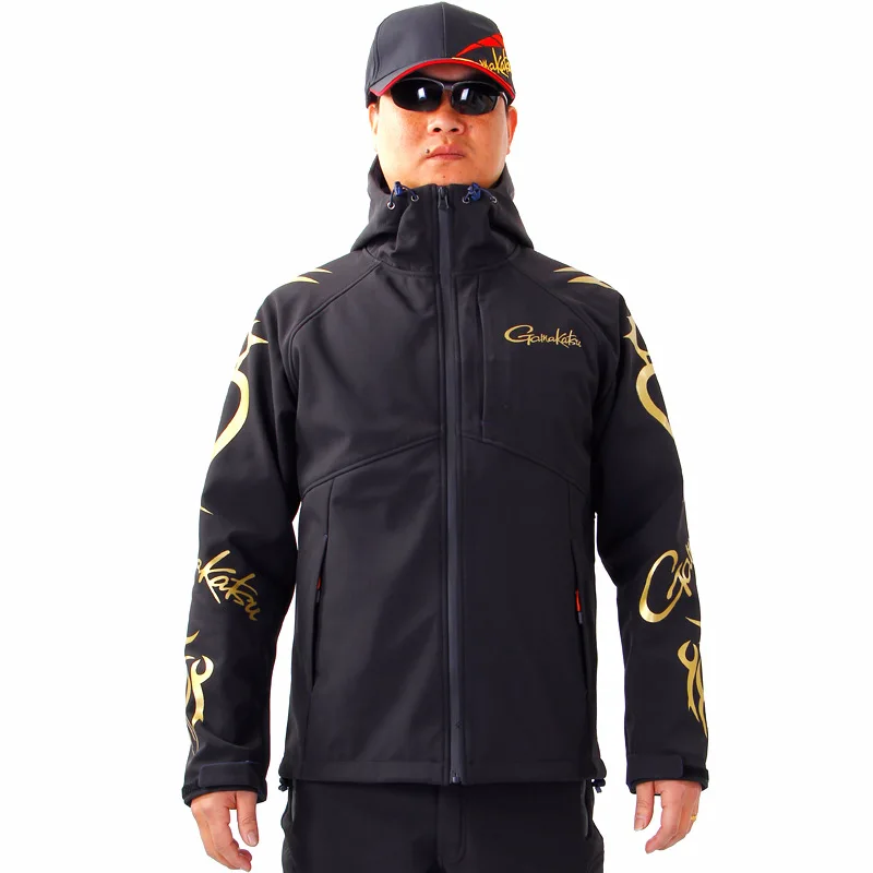 Gamakatsu Рыбацкая куртка брюки парка пальто осень зима Спорт на открытом воздухе водонепроницаемый ветрозащитный плюс бархат сохраняет тепло рыболовный костюм