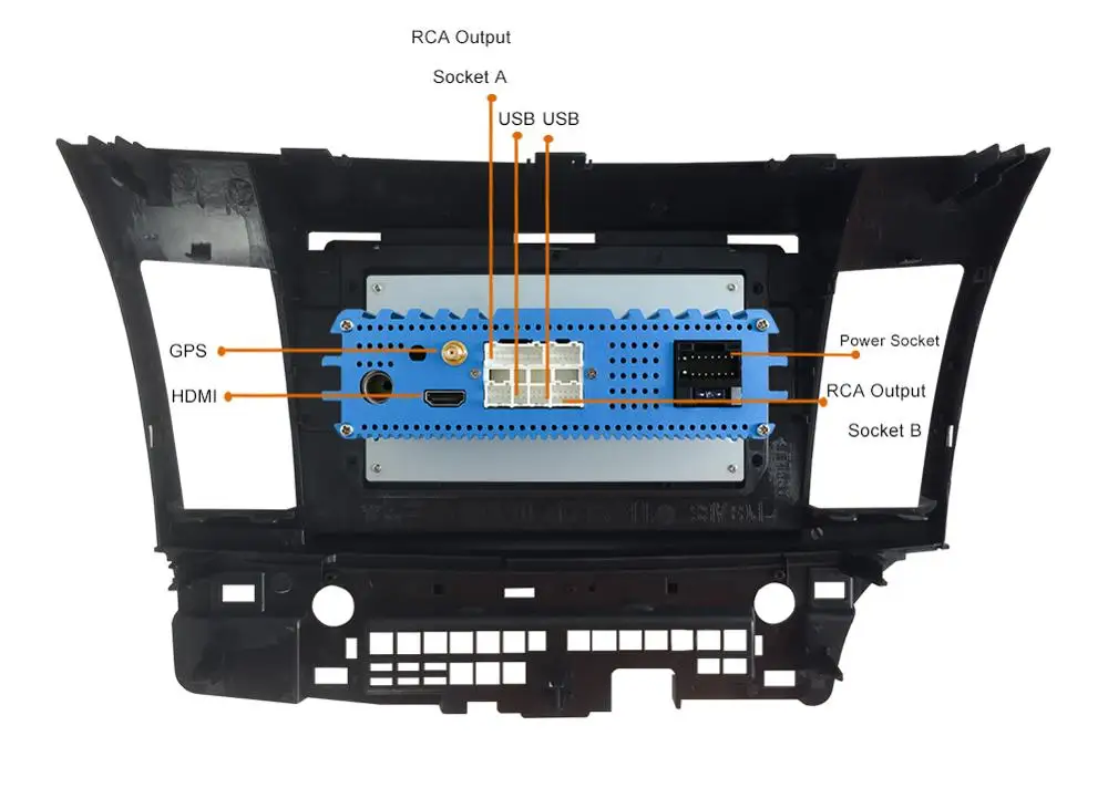  4G RAM 64G HDMI BT 4.0 Two Din Car Multimedia Player Android 9.0 Auto Radio For Mitsubishi Lancer 2