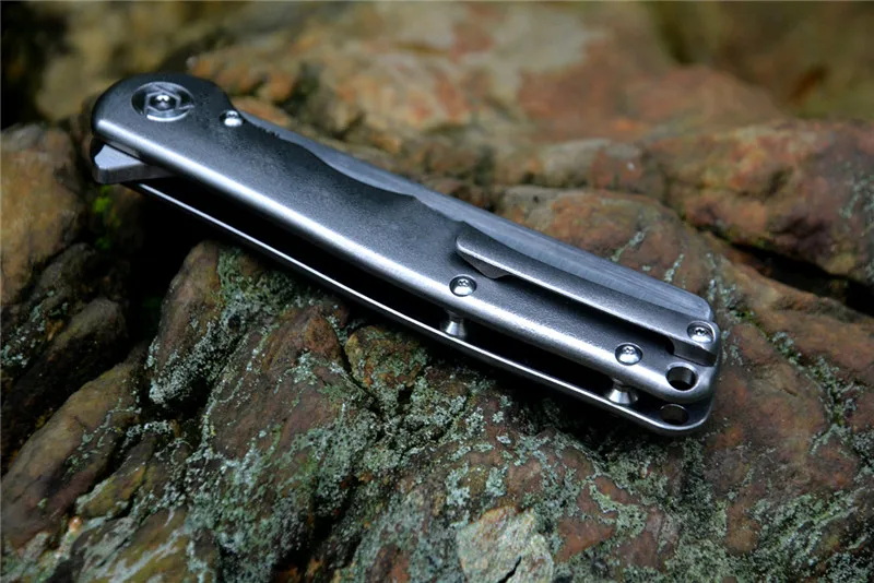 CH Flipper Pocket Razor Knife Man S35VN Blade Ball Bearing Titanium Handle Folding Outdoor knife for Gift Collections