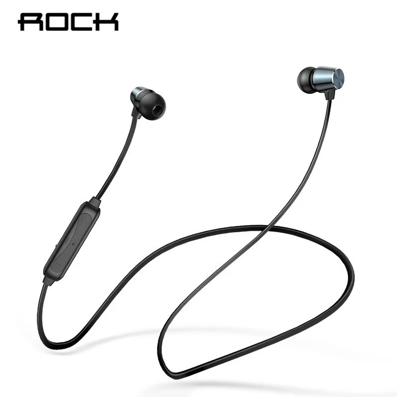 

ROCK Bluetooth Earphones In-Ear Magnetic Neckband Headphone Sweat Waterproof For Running Budget Wireless Sleep Headsets