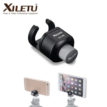 

XILETU XJ-46 Mini Desktop Compact Holder Tabletop Clip Portable Phone Holder Mount Clip Clamp Metal for Tripod
