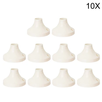 

10X Home E14 screw-mount lamp base bulb socket light test Holder white 4*7cm