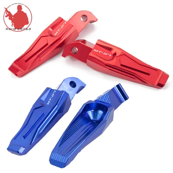 

For Yamaha MT-07 MT07 2014 2015 2016 2017 2018 motorcycle accessories Rear Foot Pegs Rests Passenger Footrests With MT 07 LOGO