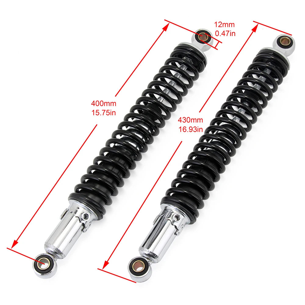 Задние мотоциклетные амортизаторы, моторы, воздушный амортизатор, подвеска, универсальный 15,7" 400 мм для BMW Honda Yamaha D45