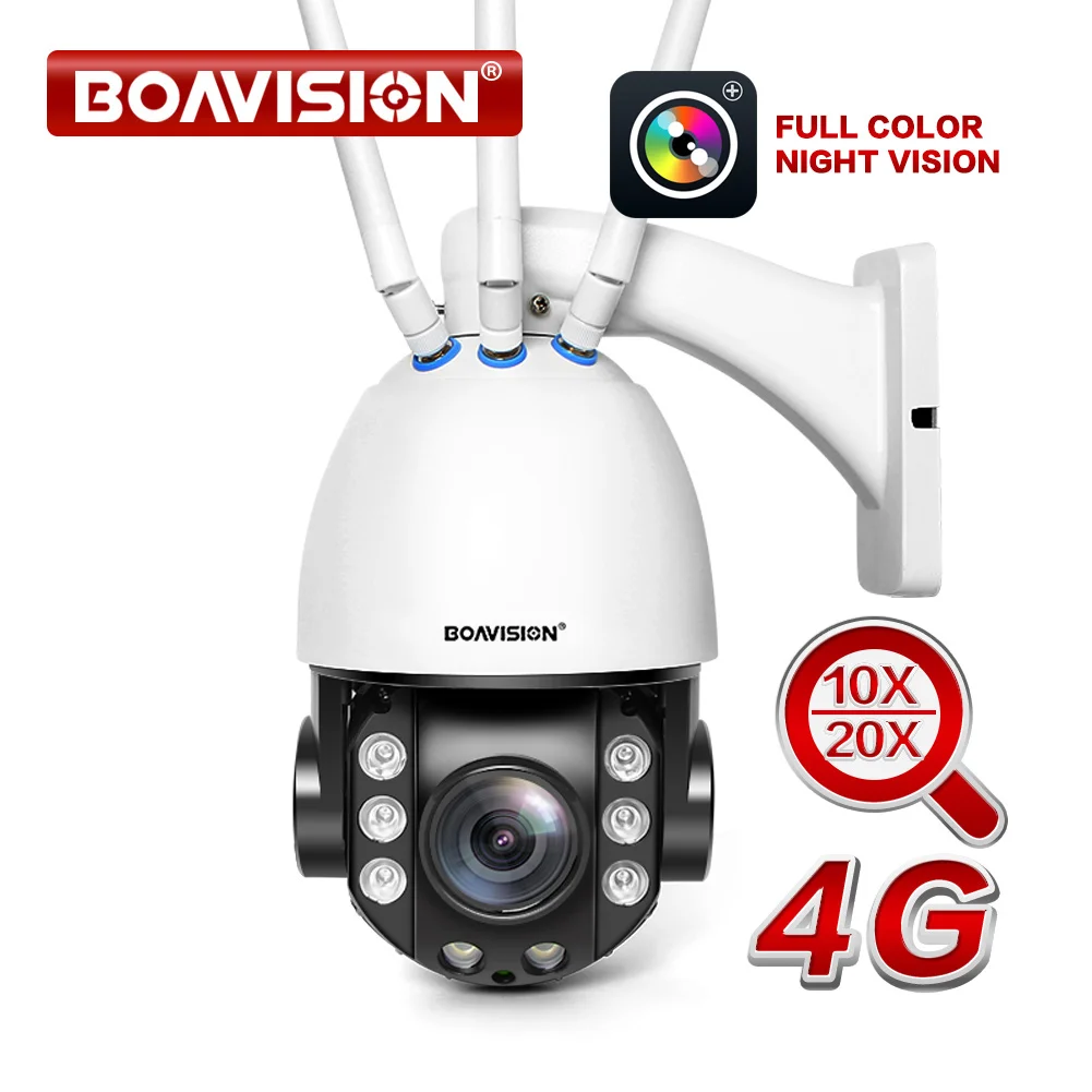  SIM Card 4G PTZ Camera Wireless 1080P 10X / 20X Optical Zoom Outdoor Security CCTV Camera Two Way A - 4.00016E+12
