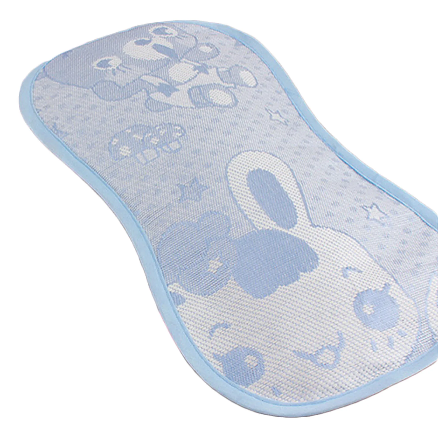 Mini Cartoon Folding Breathable Soft Baby Cool Sleeping Mat Baby Summer Crib Pad Mattress Sheet with Pillow 41.34 x 23.62 Inch