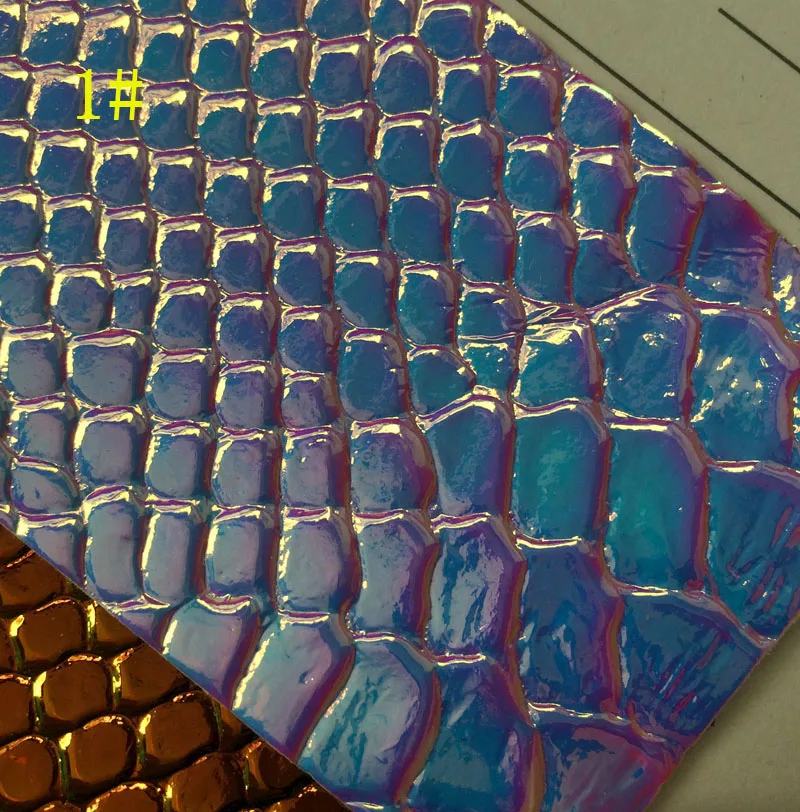 

synthetic PU snake Holographic leather material