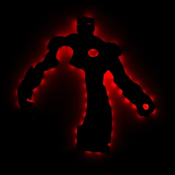 

Ironman 3D Led Wall Lamp Night Light Ironman Mark Creative Color Changing Action Figure Lighting Toy For Kids