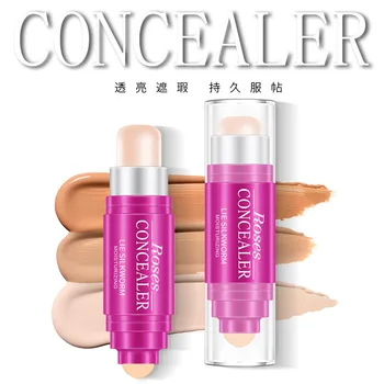 

6 PCS Double Head Rotating Makeup Concealer Stick With Cushion Face Foundation Base Primer Tone Brightening Concealer Cream 8g
