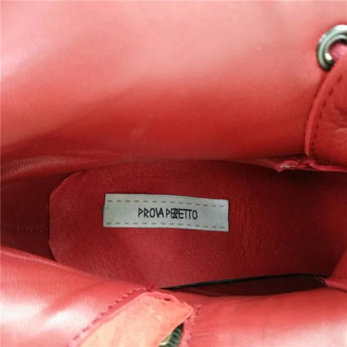 Prova Perfetto 2017 Оригинальный бренд, евроамериканский британский стиль, смешанные цвета ретро сапоги толстая подошва, красочные сапоги Мартин
