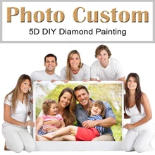Фото на заказ 5D поделки алмазов картина Частный заказ сделать свой собственный Полный Круглый дрель Алмазная вышивка стены наклейки
