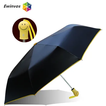 

2019 New Fashional creative smile face design handle fully automatic umbrella