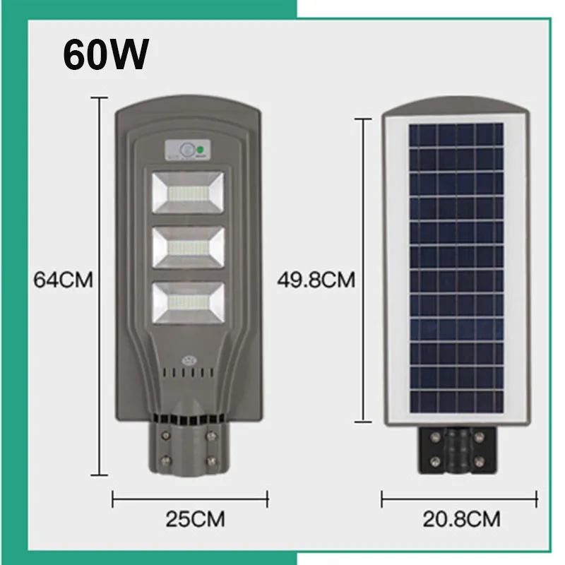 LED Solar Street Light 20W40W60W Super Bright Radar Motion Sensor Waterproof Security Lamp for Garden Yard Wall Light (1)