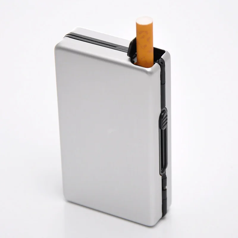 Алюминиевый Чехол для сигарет, коробка для хранения сигарет, держатель для 10 сигарет, подарок для мальчика