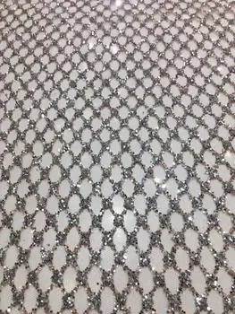 

nice glued glitter tulle mesh lace fabric J-41810 with glitter for wedding dress