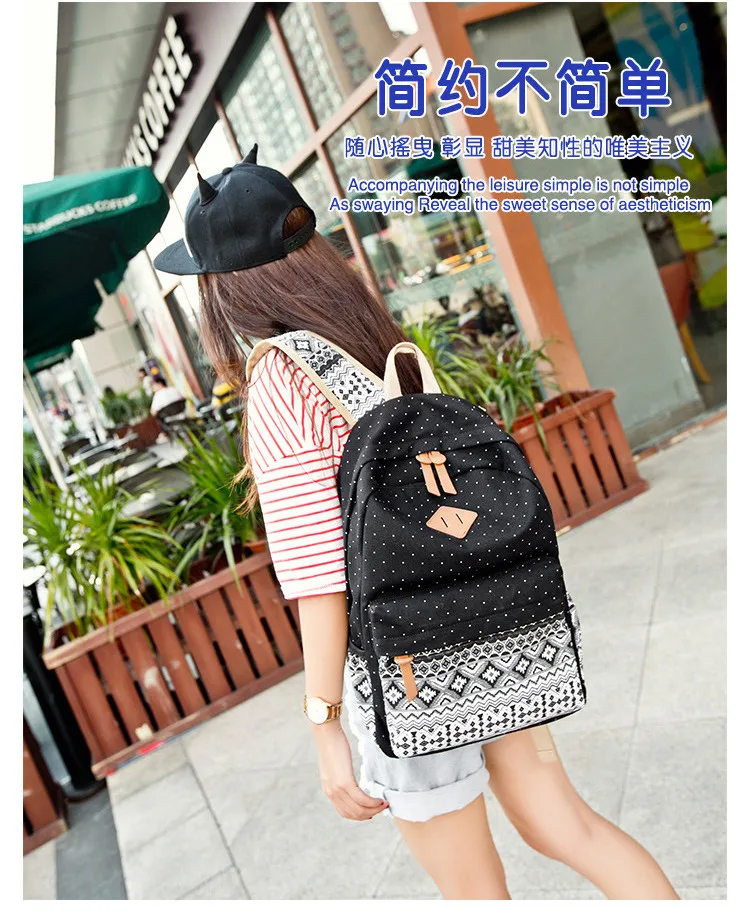 para adolescentes menina schoolbag saco de lona
