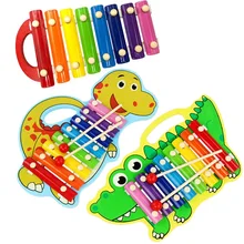 Восьмишкальная перкуссия на ксилофоне для детей деревянное Образование Детские музыкальные игрушки Развитие слуха и внимания