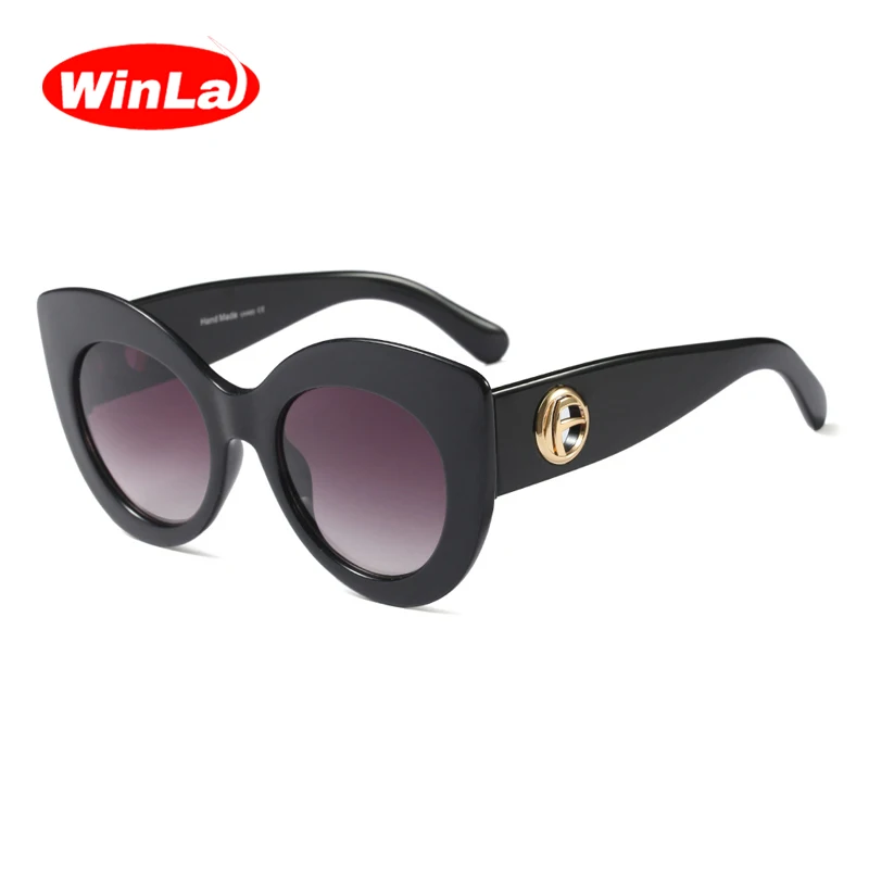 Winla 2019 New Fashion Design Women Classic Personality Cat Eye Sunglasses Women Big Frame Street Tide Sun Glasses UV400 WL1026 Winla 2019 New Fashion Design Women Classic Personality Cat Eye Sunglasses Women Big Frame Street Tide Sun Glasses UV400 WL1026