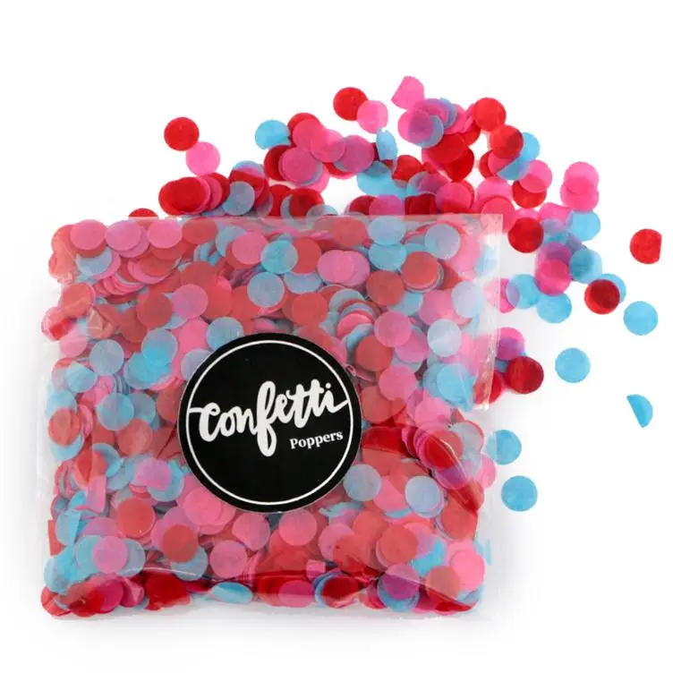 Kuchang 1000 шт./пакет 1 см бумажное конфетти микс Цвет для свадьбы День рождения украшения круглый ткани для прозрачные воздушные шары - Цвет: mix08
