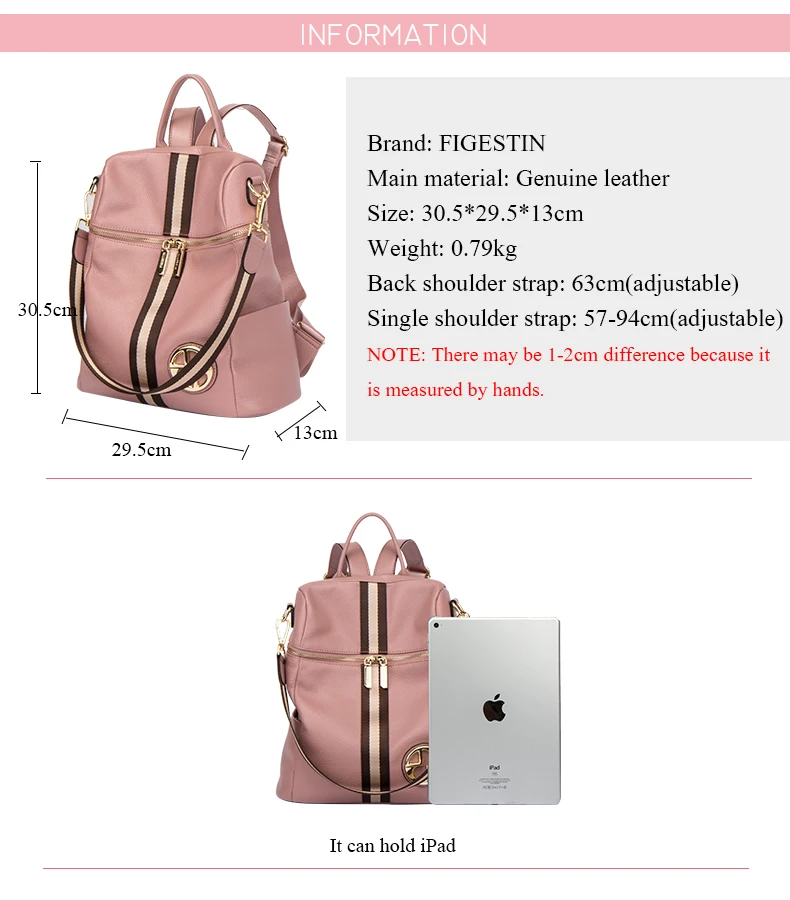 Женский рюкзак из натуральной кожи, женские рюкзаки, школьная сумка в розовую полоску, Многофункциональная Кожаная сумка для книг