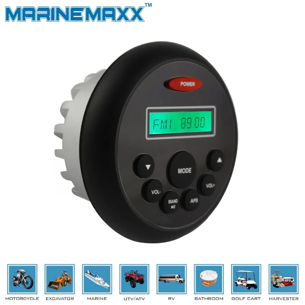 4" Gauge Waterproof Marine Stereo ATV UTV Radio FM AM for Boat with