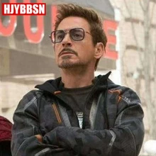 Модные женские и мужские солнцезащитные очки от Tony Stark Pilot, люксовый бренд, Мстители, Gafas, железный человек, квадратные очки, gafas oculos de sol masculino